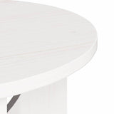 Coffee Table White 50 x 50 x 35 cm Solid pine wood 873530