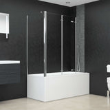 Bath Enclosure 120x69x130 cm Tempered Glass Transparent 146227