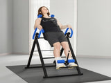 Gravity Inversion Table with Safety Belt Adjustable Hand Stand for Muscle Pain Relief, Blue T3398P425050