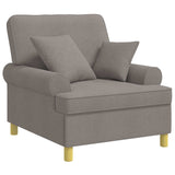 XL Armchair with Cushions Taupe Fabric 42043489