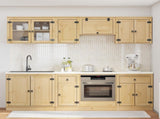 Cabinet with Drawer SKI 8 pcs Honey Brown Solid Pine Wood 3392651