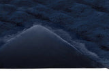 Anti-Slip Faux Rabbit Fur Blanket Olite Marine Blue Polyester 42021826