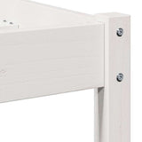 Bed Frame White 225.5 x 95.5 x 69.5 cm Solid Pine Wood 869777