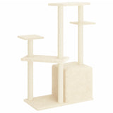 Cat Tree with Sisal Scratching Posts Cream 107.5 cm 172070