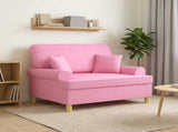 XXL Armchair with Cushions Pink Fabric 42043515