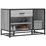 Shoe Bench Grey Sonoma 80x40x53.5 cm Engineered Wood and Metal 849227