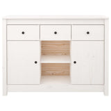 ZNTS Sideboard White 100x35x74,5 cm Solid Wood Pine 814550