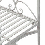 Garden Bench with Cushion White 104 x 54 x 93cm Steel 42008120