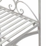Garden Bench with Cushion White 104 x 54 x 93cm Steel 42008120
