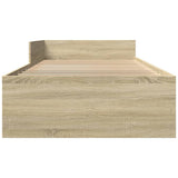Bed Frame without Mattress Sonoma Oak 90x200 cm Engineered Wood 849581
