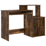 Desk with Shelf Smoked Oak 120.5 x 44 x 88.5 cm Engineered Wood 869478