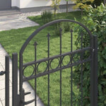 Fence Gate Grey 100 x 175 cm Powder-coated steel 42008928
