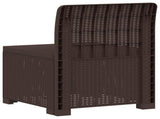 1-Seater Garden Sofa Rattan Look PP Brown 8011777