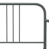 Sofa Bed Frame Grey Powder-coated metal 90x200 cm 324751