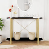 Console Table Black 110x38x75 cm Engineered Wood 345691