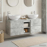 Bathroom Furniture Set 3 pcs Concrete Grey 49.5 x 44.5 x 65 cm 3405902