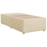 Bed Frame without Mattress Cream 100x200 cm Fabric 3284713