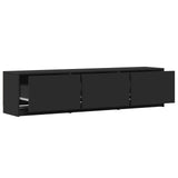 TV Cabinet with LED Black 165 x 34 x 40 cm Engineered Wood 3418717