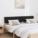 Upholstered Headboard Black 200 cm Solid Pine Wood 879101