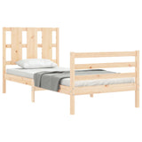 Bed Frame without Mattress Single Solid Wood 3194081