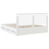 Bed Frame with Drawer White 180 x 200 cm Engineer Wood 3411089