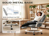 Ergonomic Executive Office Chair, Reclining Desk Chair with Lumbar Support, Footrest, Plush Thick T3398P553441