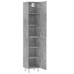 Highboard Concrete Grey 34.5x34x180 cm Engineered Wood 3198821