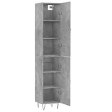 Highboard Concrete Grey 34.5x34x180 cm Engineered Wood 3198821