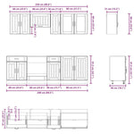 ZNTS 8 Piece Kitchen Cabinet Set Kalmar Sonoma Oak Engineered Wood 3314834