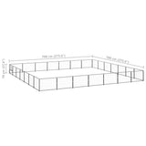 Dog Kennel Black 49 m Steel 3082179