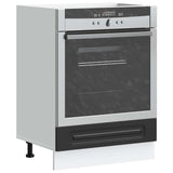 Oven Cabinet "Kalmar" Black Engineered Wood 853518