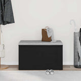 Hall Bench Black Oak 80 x 40 x 45 cm Engineered Wood 862701
