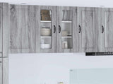 Wall Glass Cabinet PORTO Grey Sonoma 60 x 31 x 80 cm 885441
