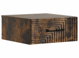 Wall-Mounted Bedside Cabinet 2 pcs Smoked Oak 34.5 x 33 x 20 cm 898606