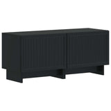 5 Piece LED TV Cabinet Black Engineered Wood 3416415