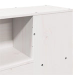 ZNTS Bookcase Bed without Mattress White 180x200 cm Super King Solid Wood Pine 3322093