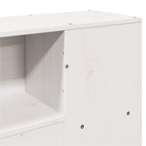 ZNTS Bookcase Bed without Mattress White 180x200 cm Super King Solid Wood Pine 3322093