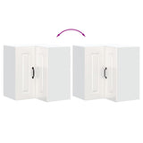 Kitchen Wall Corner Cabinet "Kalmar" High Gloss White Engineered Wood 853619