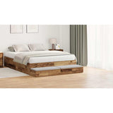 Bed Drawers Old Wood 160 x 36.5 x 16.5 cm Engineered Wood 866977