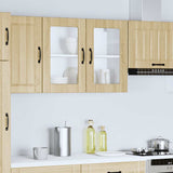 Kitchen Wall Cabinet with Glass Door Lucca Sonoma Oak Engineered Wood 853850