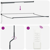Awning Anthracite 5 x 3 m Metal 362035