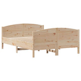 Bed Frame without Mattress 150x200 cm King Size Solid Wood Pine 3301785
