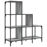 Bookcase Grey Sonoma 92x30x102 cm Engineered Wood and Metal 845439