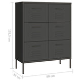 Drawer Cabinet Anthracite Steel Medium Drawer Cabinet 336150