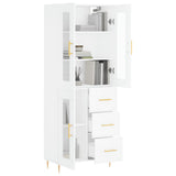 Highboard White 69.5x34x180 cm Engineered Wood 3198585