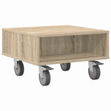 Side Table with Wheels Sonoma Oak 50.5 x 50 x 30 cm 891026