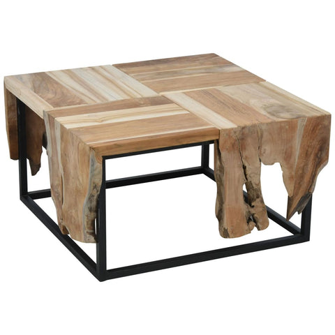 ZNTS Ambiance Side Table Teak 65x65x35 cm 436338