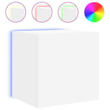 TV Wall Cabinets with LED Lights 2 pcs White 40.5x35x40 cm 837247