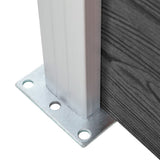 Fence Panel Set WPC 526x186 cm Black 3070430
