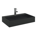 Wash Basin 60x38x11 cm Mineral Cast/Marble Cast Matt Black 155980